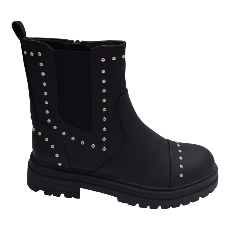 mySTYLE Women's Studded Combat Boots sold by Giant Tiger