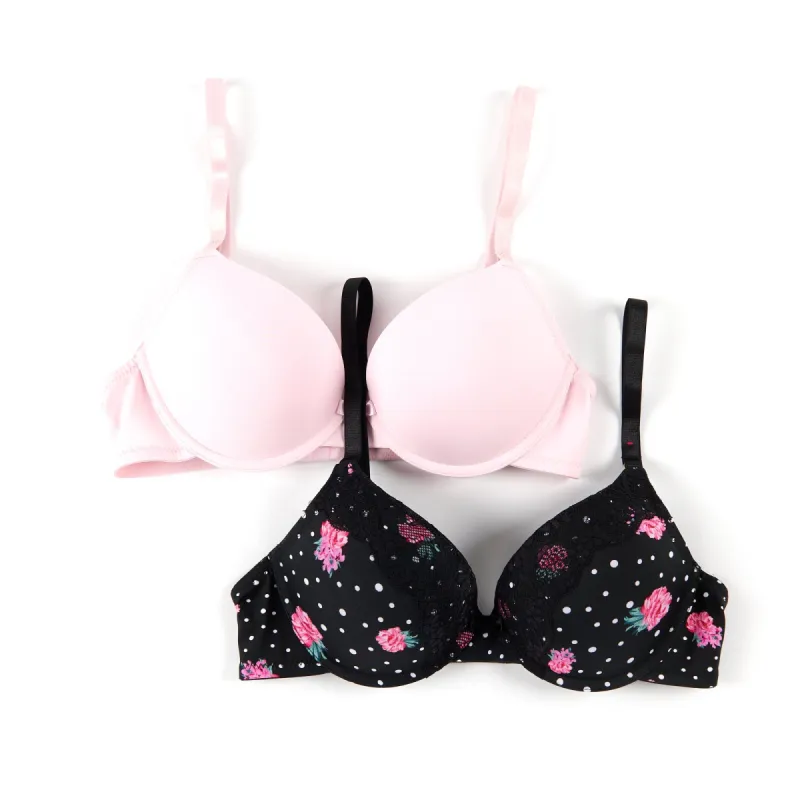 Carisma Women's Plus Printed Push-Up Bra, 2 Pack sold by Giant Tiger