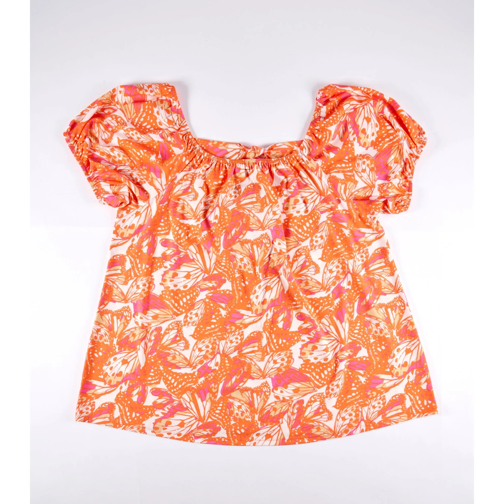 lily morgan Women's Plus Tropical Tie-Back Top sold by Giant Tiger