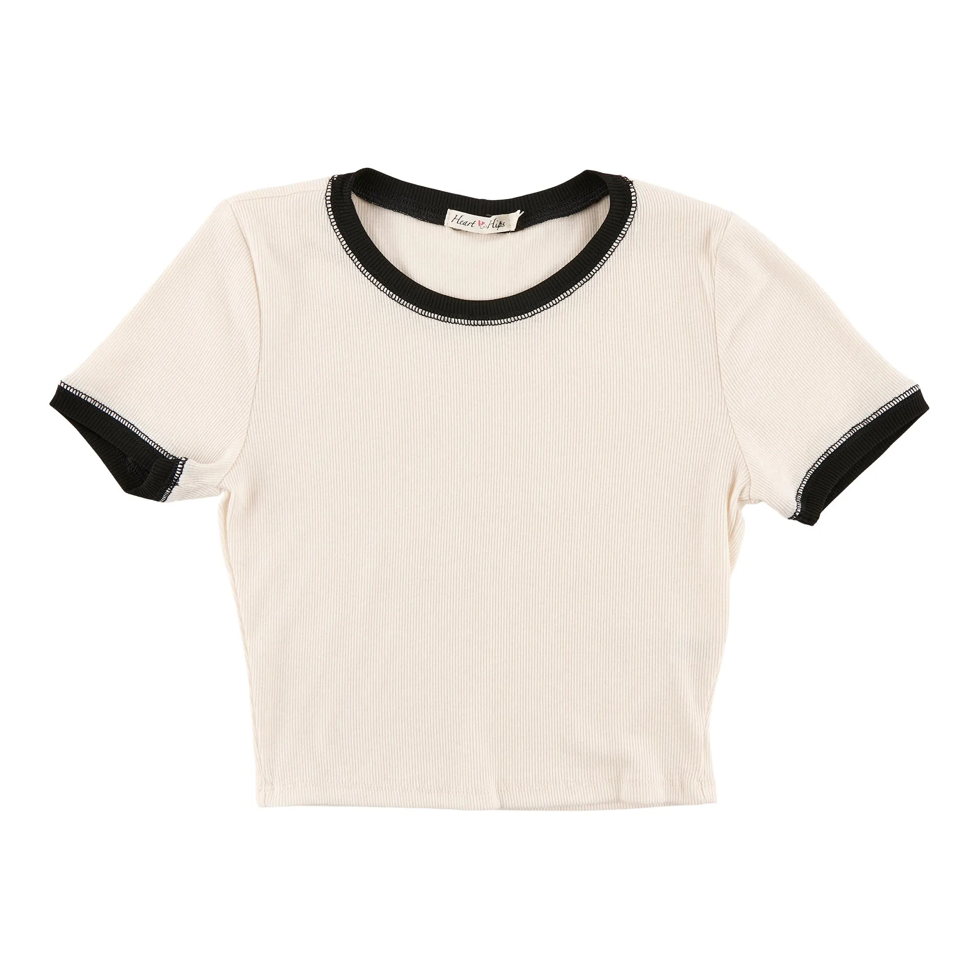 Women's Short Sleeve Cropped Crew Neck Tee sold by Giant Tiger