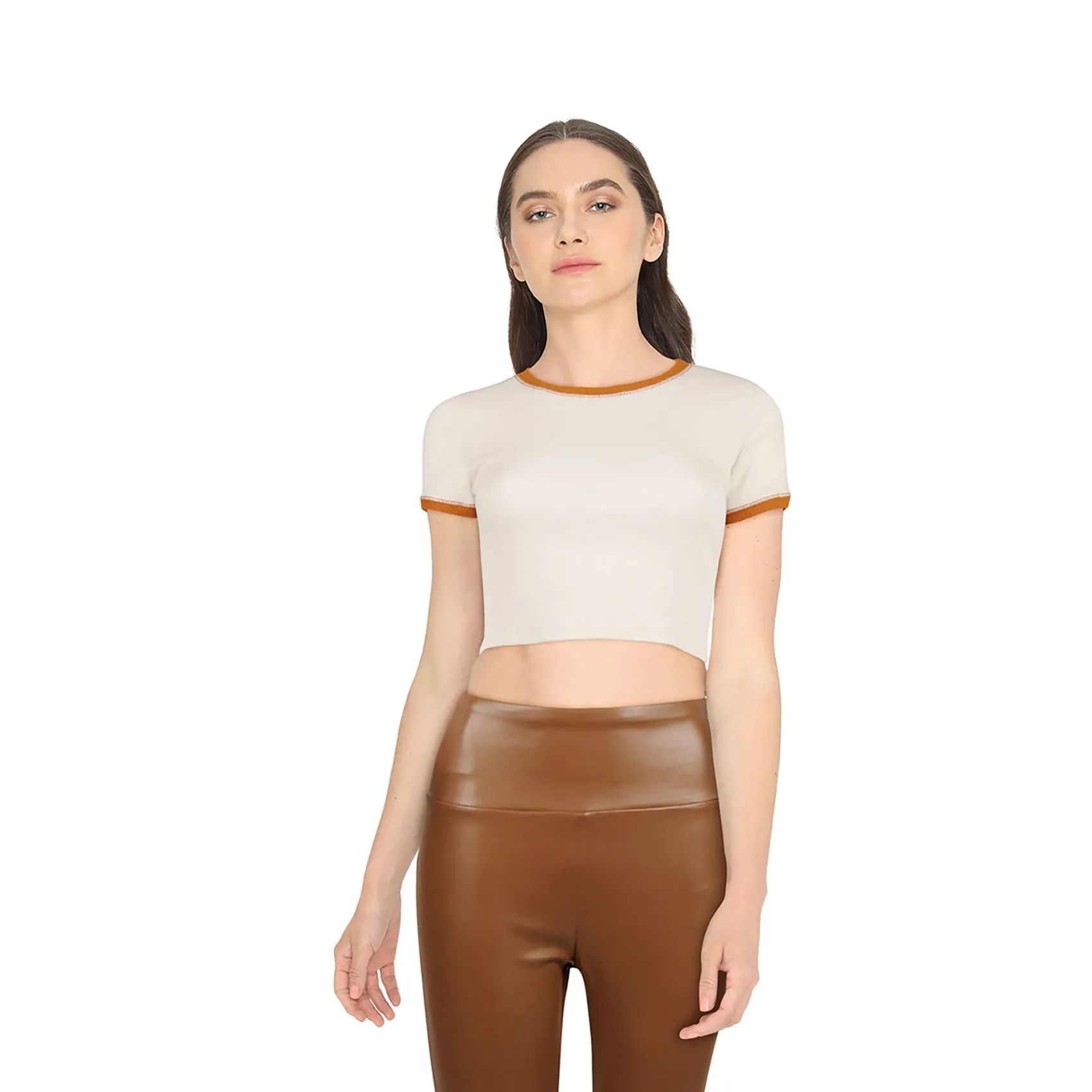 Women's Short Sleeve Cropped Crew Neck Tee sold by Giant Tiger product image thumbnail 2
