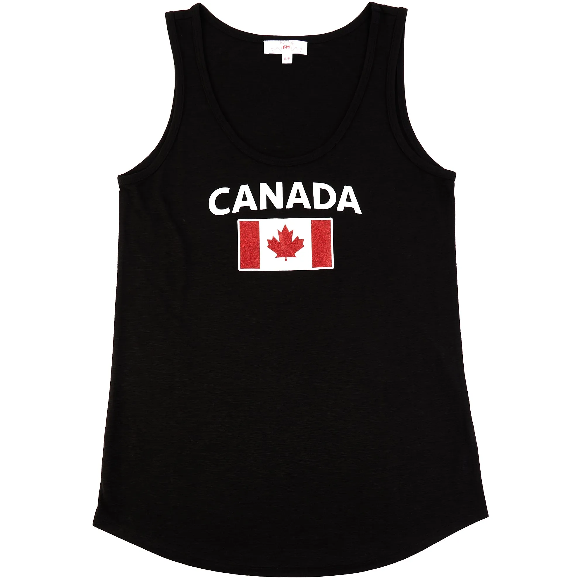 Canada EH Women's Glitter Graphic Print Tank Top sold by Giant Tiger