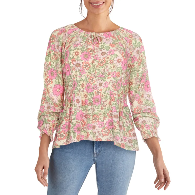 mySTYLE Women's Seaside Smocked Waist Blouse sold by Giant Tiger