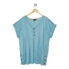 lily morgan Women's Plus Button Trim Snit Top sold by Giant Tiger