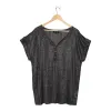 lily morgan Women's Plus Button Trim Snit Top sold by Giant Tiger