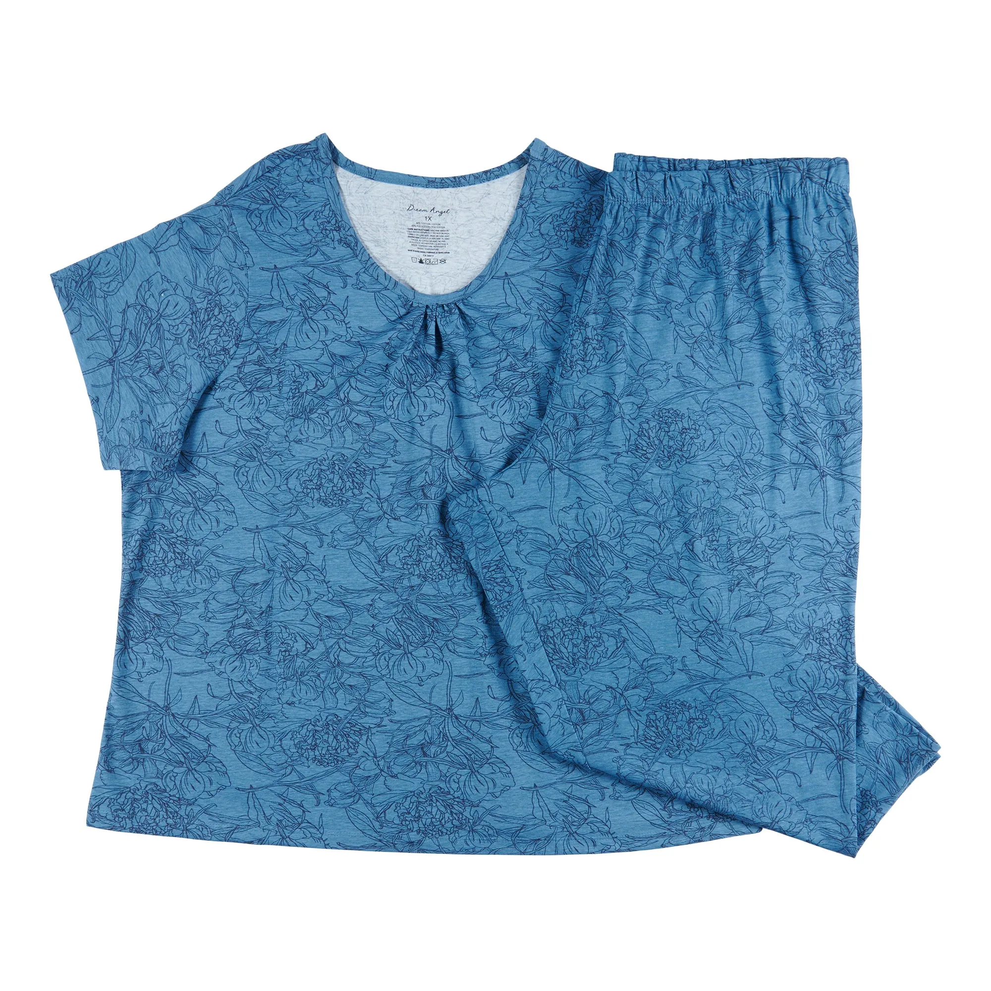 Women's Plus Knit Capris PJ Set, 2-Piece sold by Giant Tiger