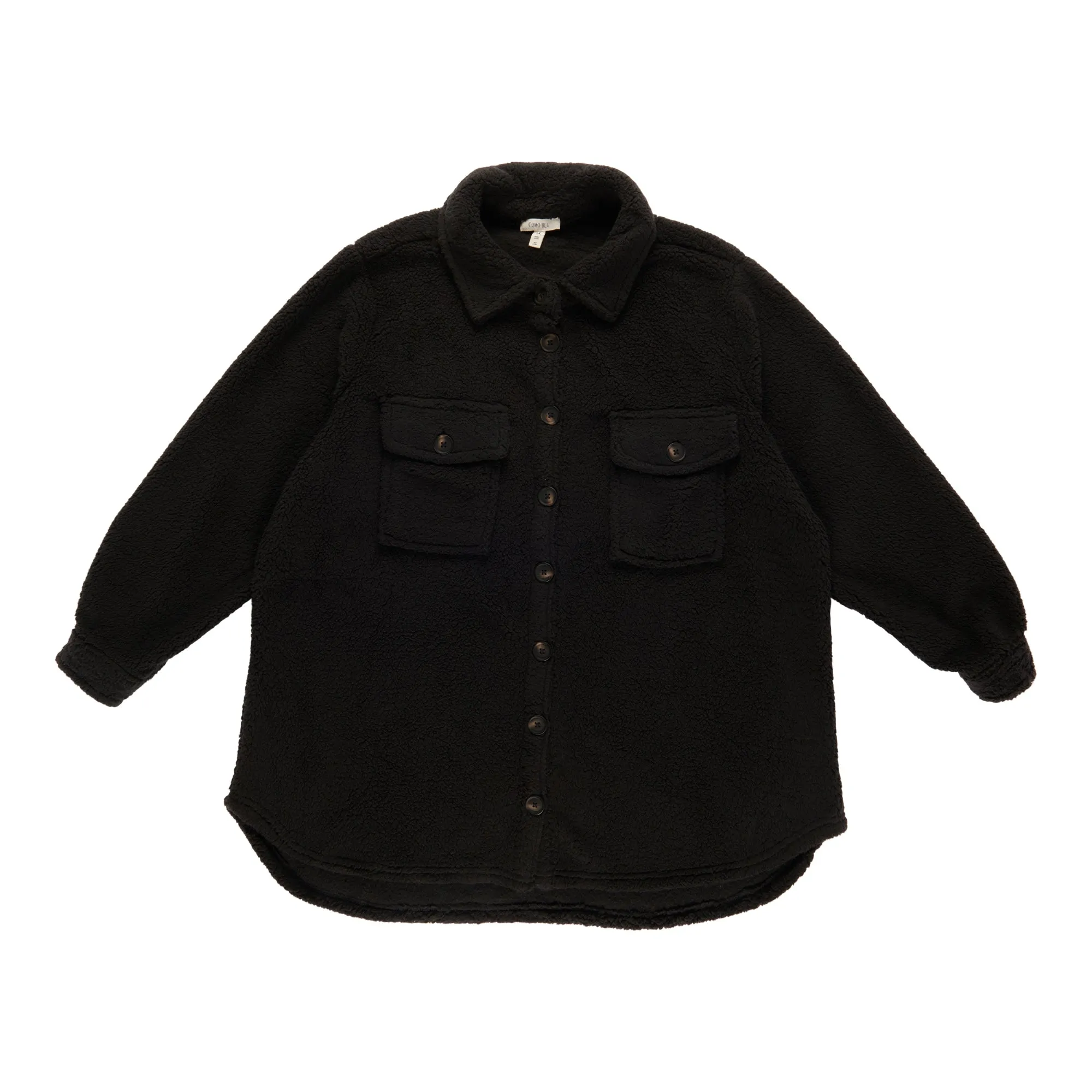 Women's Plus Sherpa Shacket sold by Giant Tiger