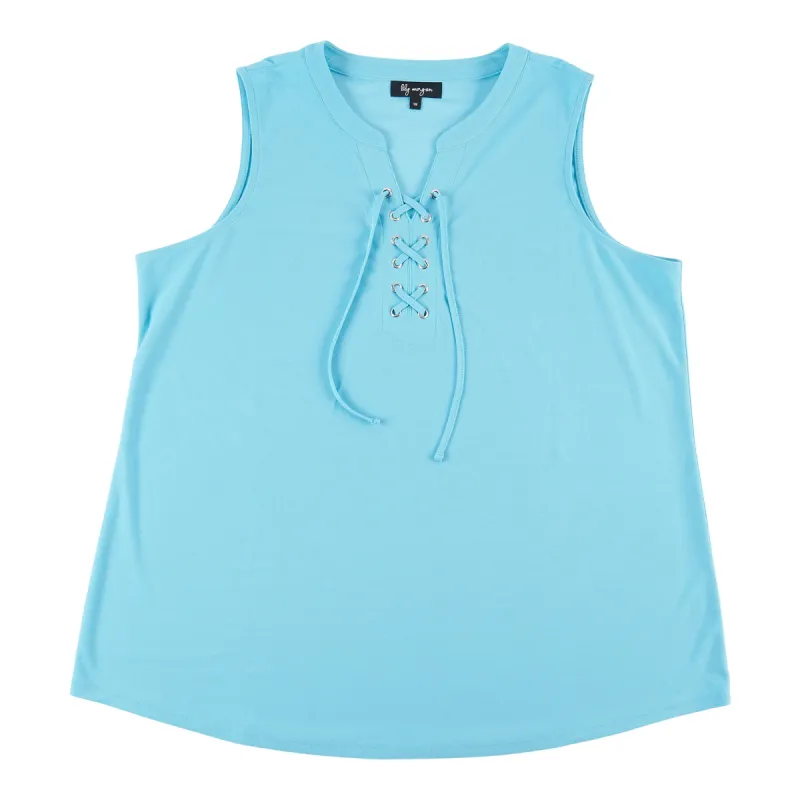 lily morgan Women's Plus Lace Up Top sold by Giant Tiger