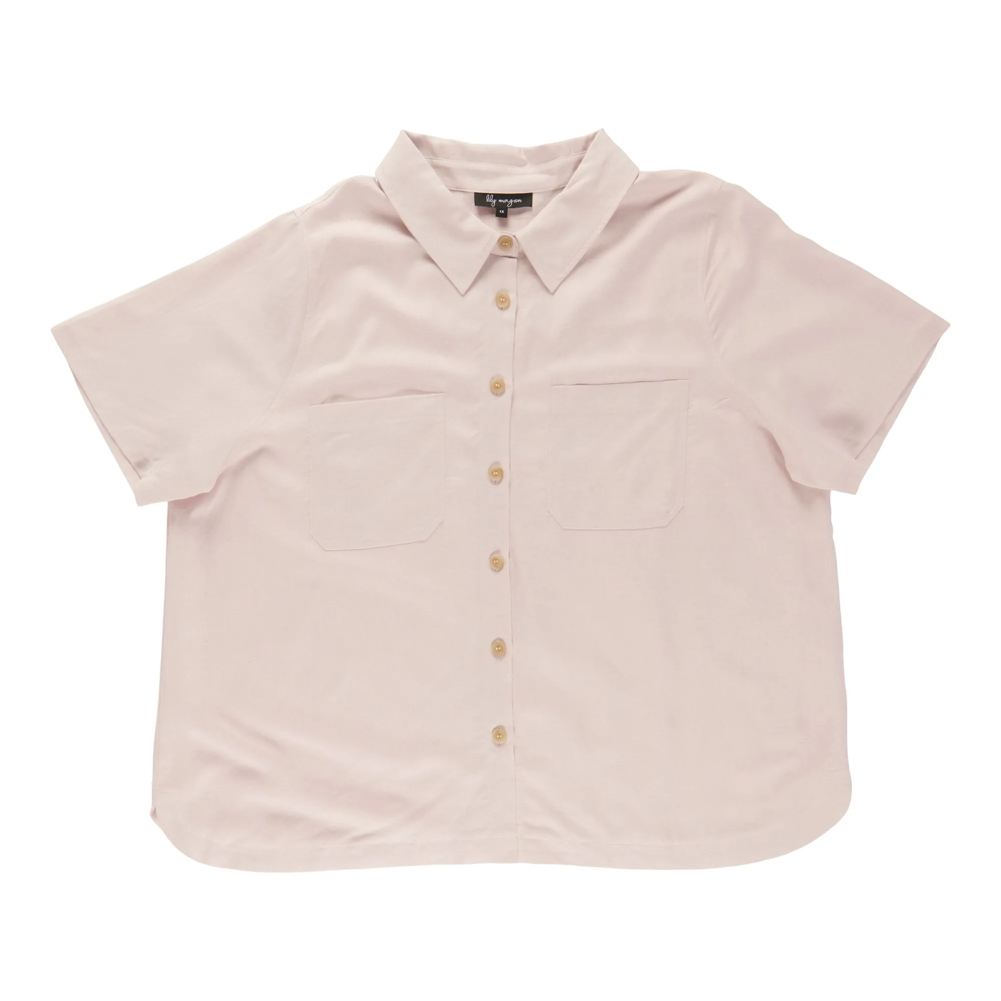 lily morgan Women's Plus Solid Linen Blend Blouse sold by Giant Tiger product image thumbnail 2