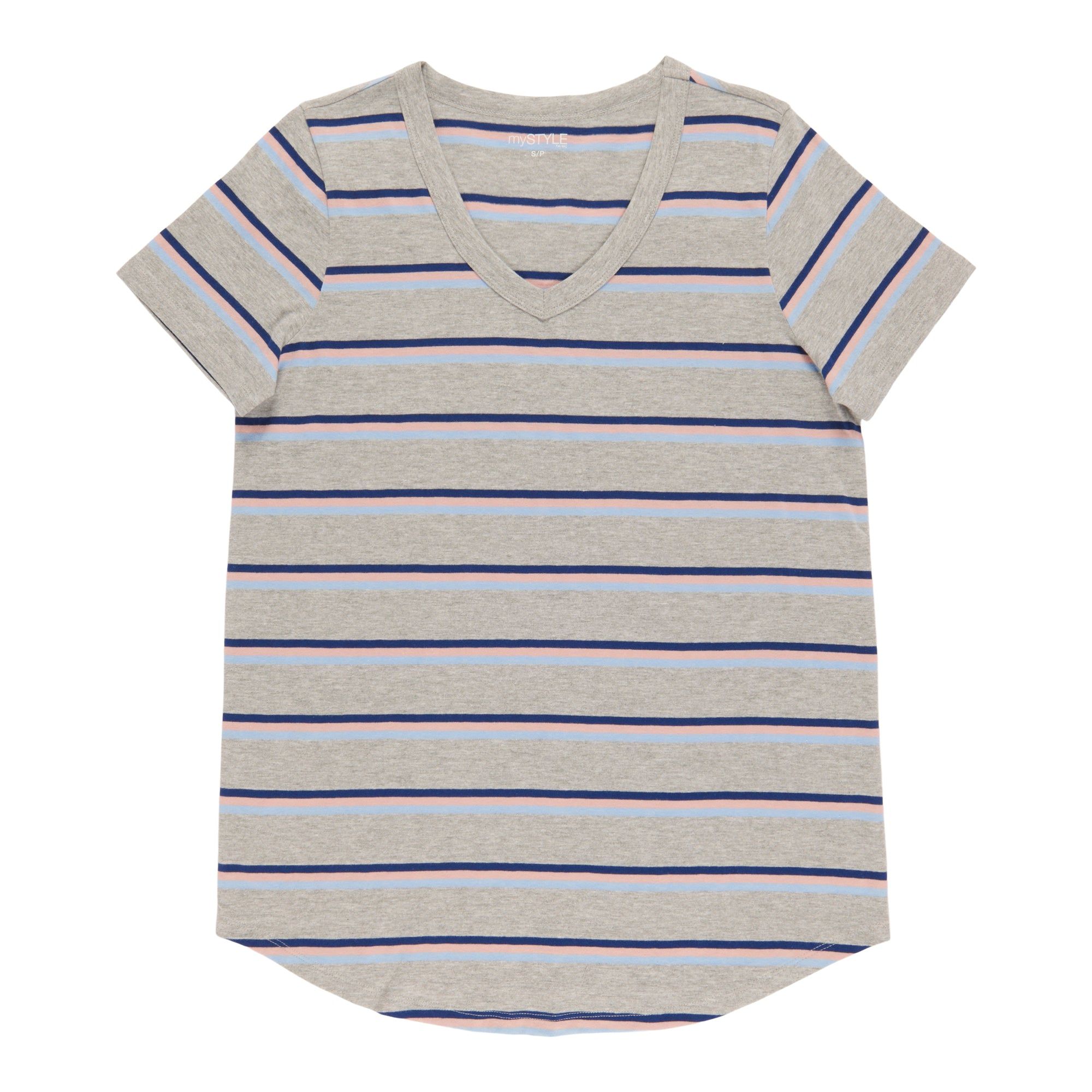 mySTYLE Women's V-Neck Striped T-Shirt sold by Giant Tiger