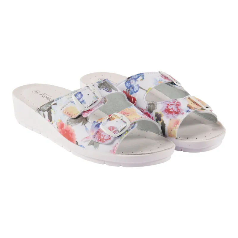 Ferrazzoli Women's Floral Wedge Italian Sandals sold by Giant Tiger