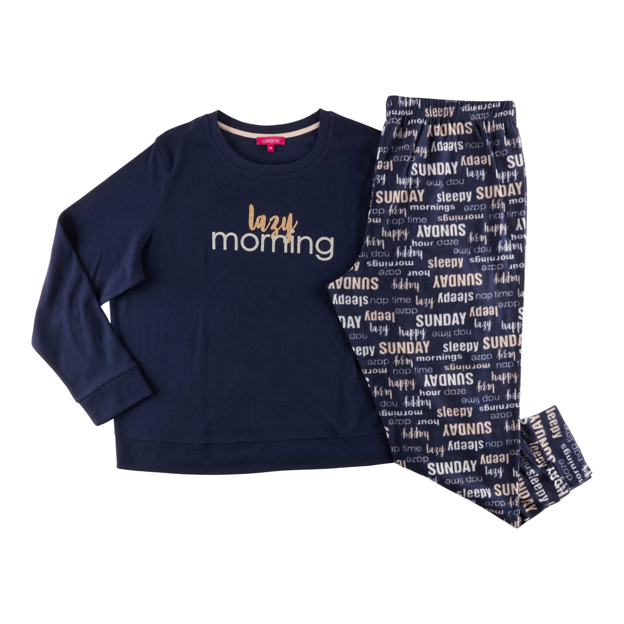 Carisma Women's Plus Microfleece PJ Set, 2 Piece sold by Giant Tiger