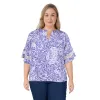 Women's Plus Raglan Flutter Sleeve Blouse sold by Giant Tiger