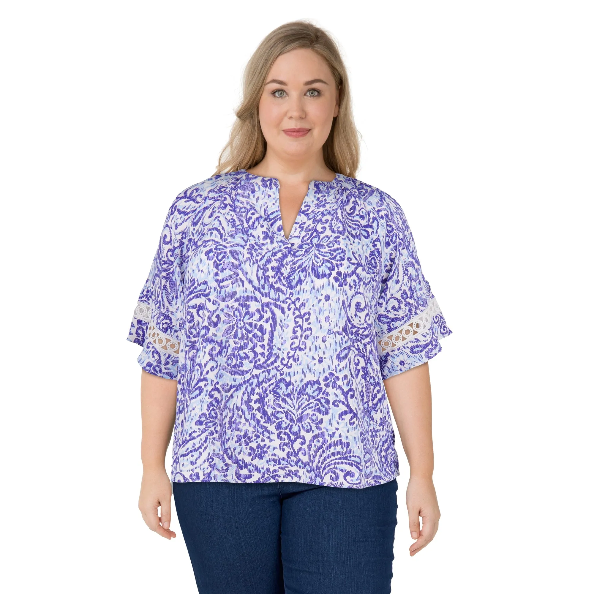 Women's Plus Raglan Flutter Sleeve Blouse sold by Giant Tiger product image thumbnail 2