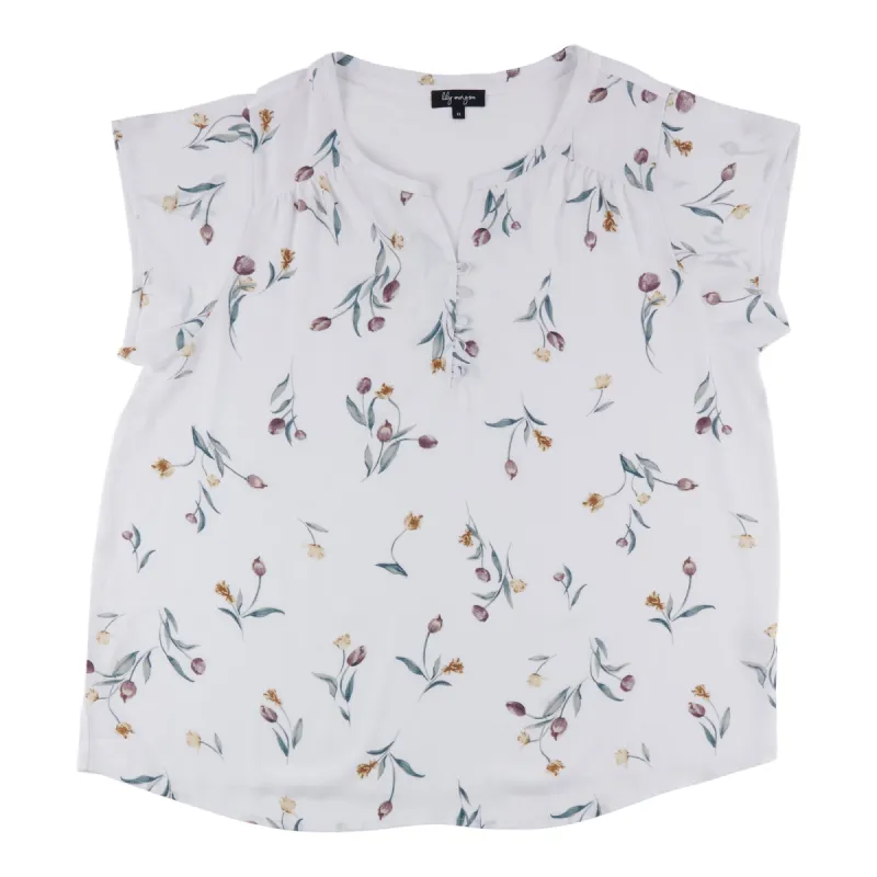 lily morgan Women's Plus V-Neck Blouse sold by Giant Tiger
