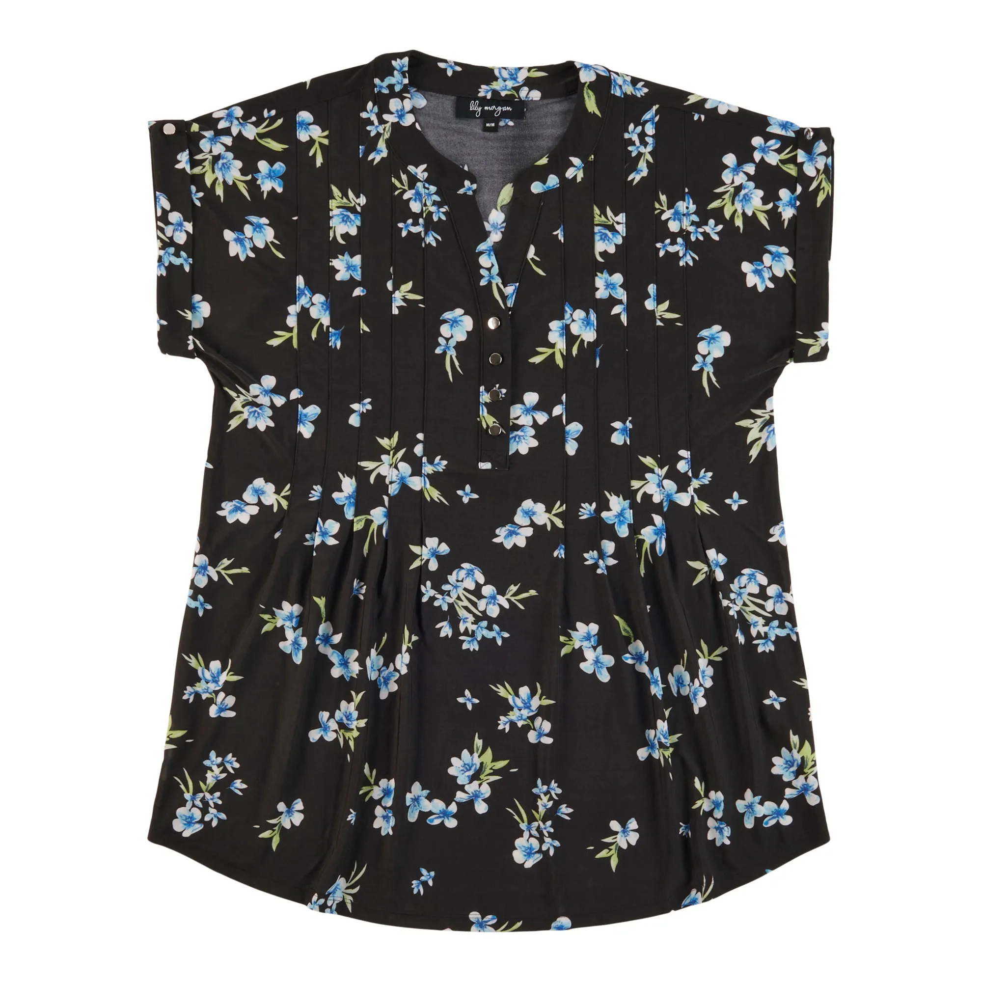 lily morgan Women's Trend Edit Short Sleeve Pleated Printed Top sold by Giant Tiger product image thumbnail 3