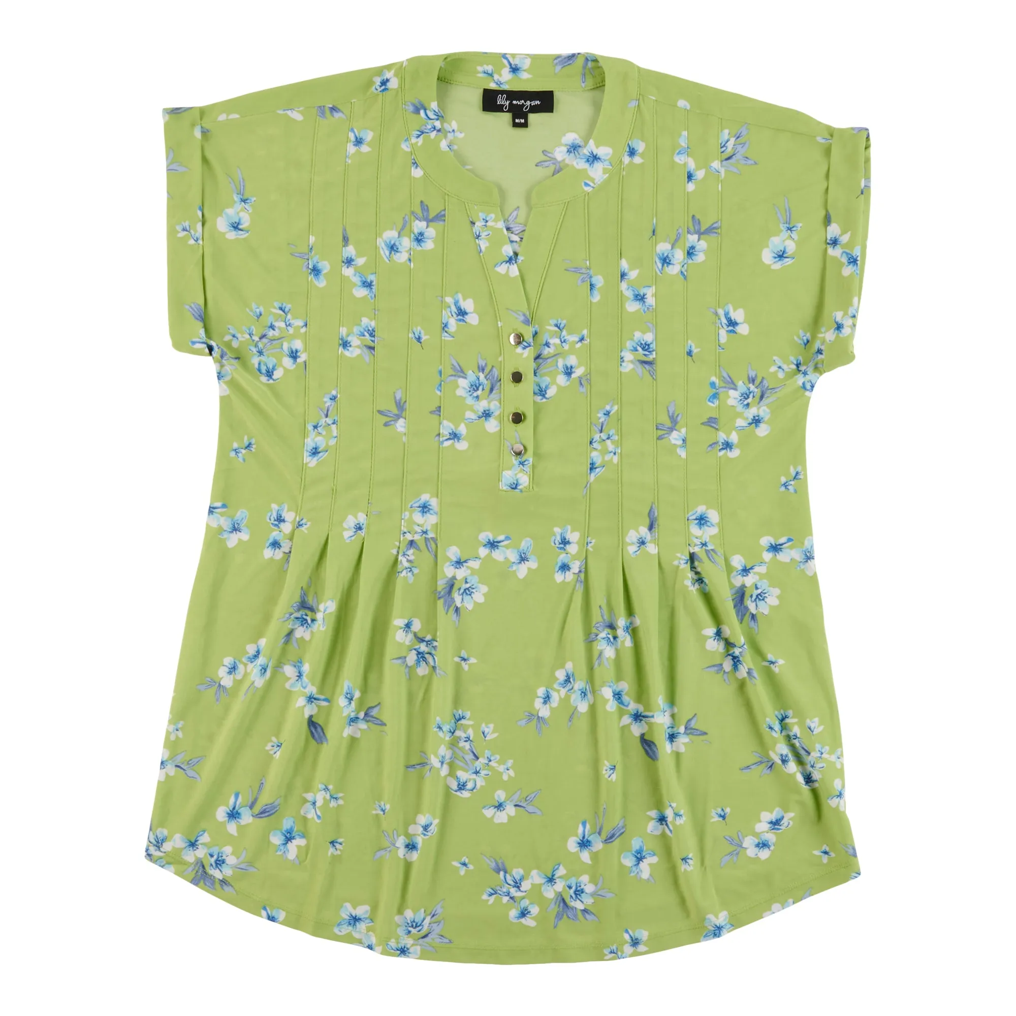 lily morgan Women's Trend Edit Short Sleeve Pleated Printed Top sold by Giant Tiger product image thumbnail 4