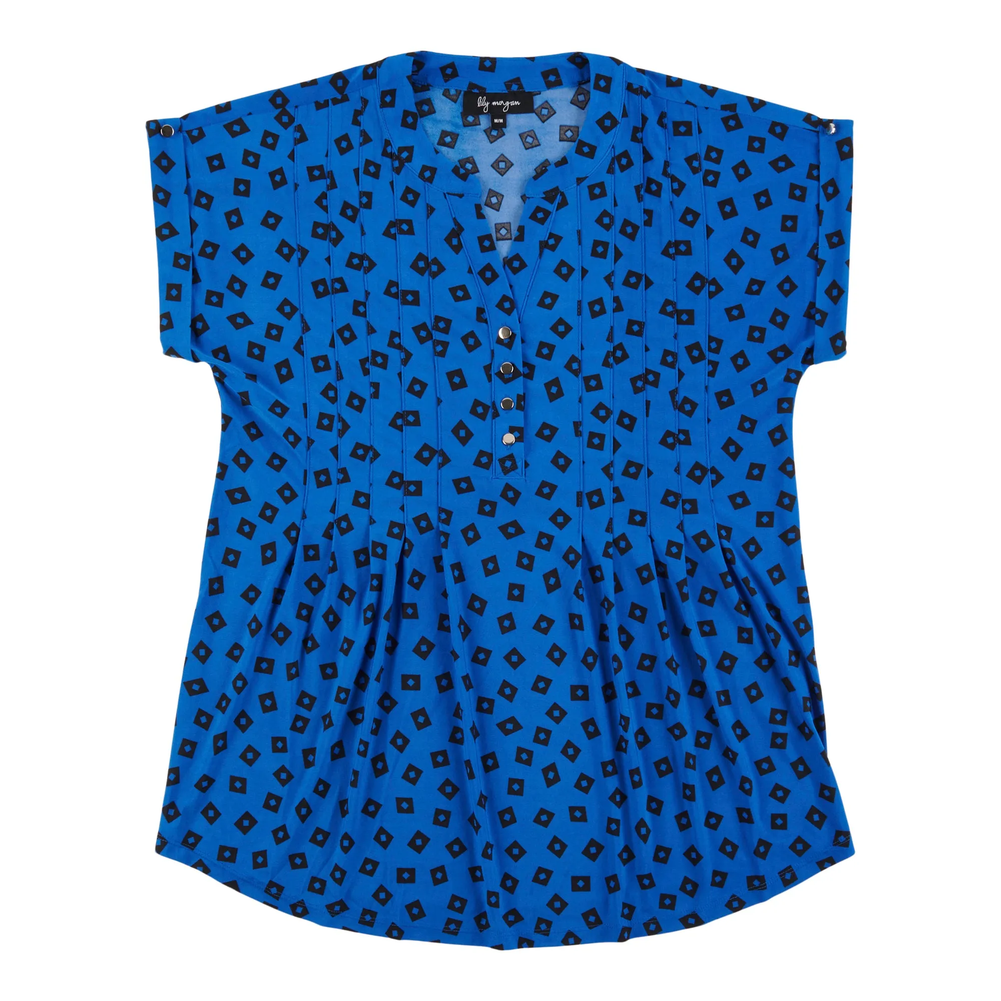 lily morgan Women's Trend Edit Short Sleeve Pleated Printed Top sold by Giant Tiger product image thumbnail 2