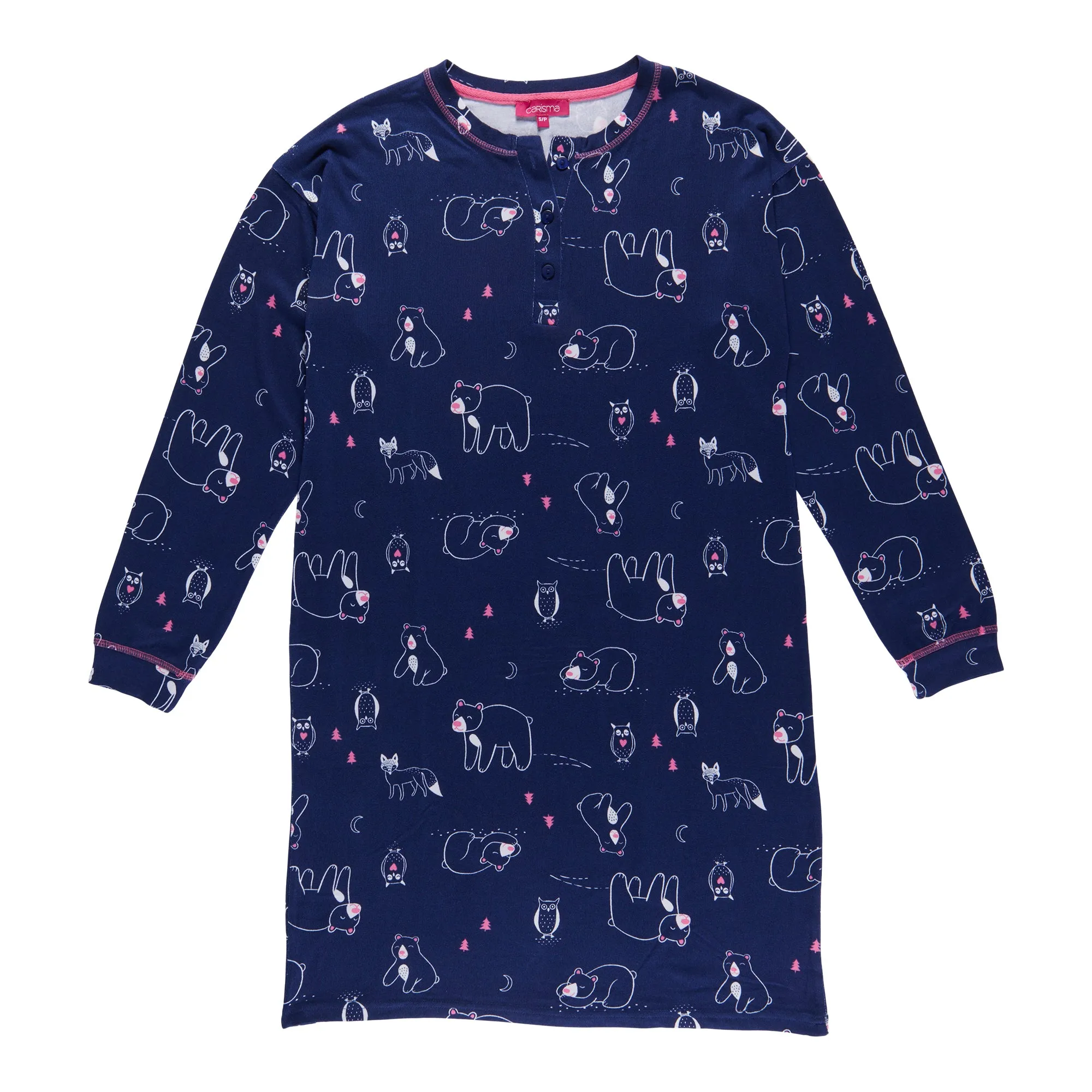 Carisma Women's Starry Nights Printed Henley Sleep Shirt sold by Giant Tiger