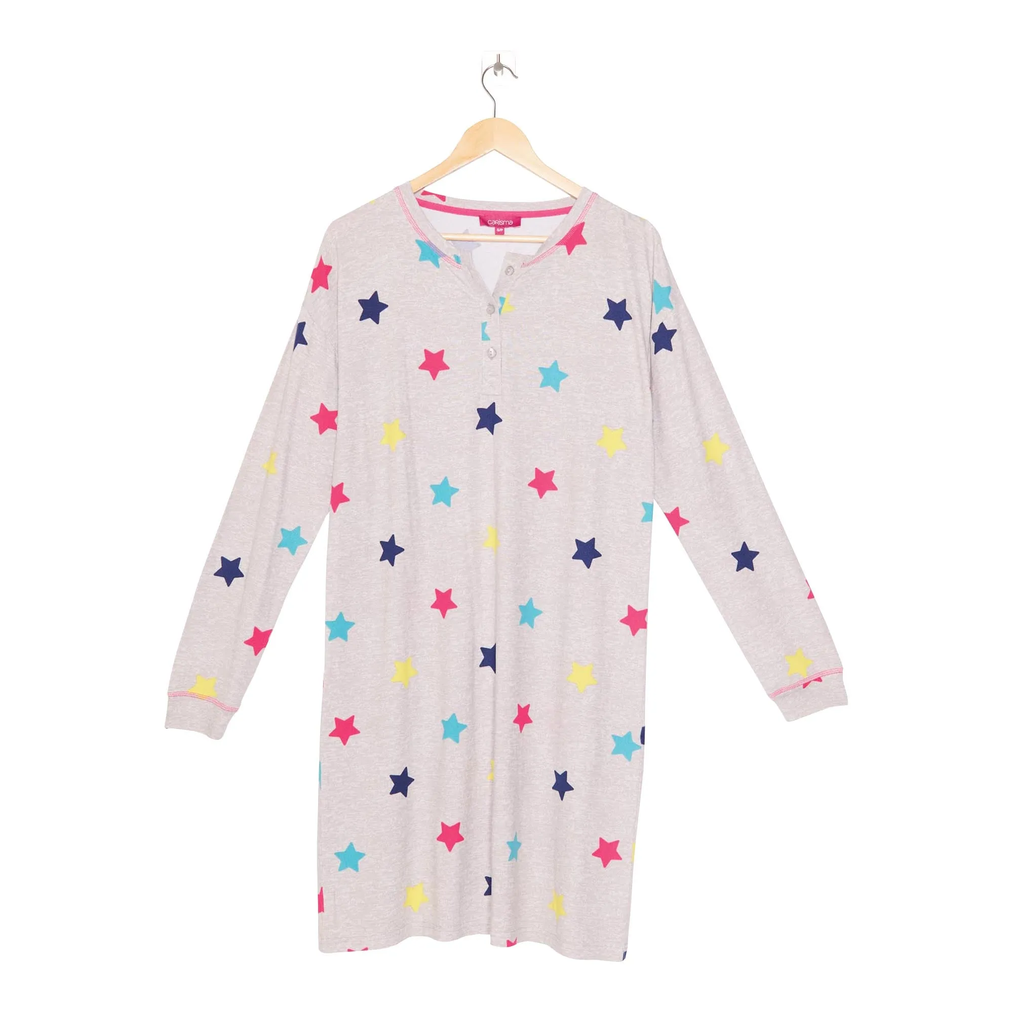 Carisma Women's Starry Nights Printed Henley Sleep Shirt sold by Giant Tiger product image thumbnail 4