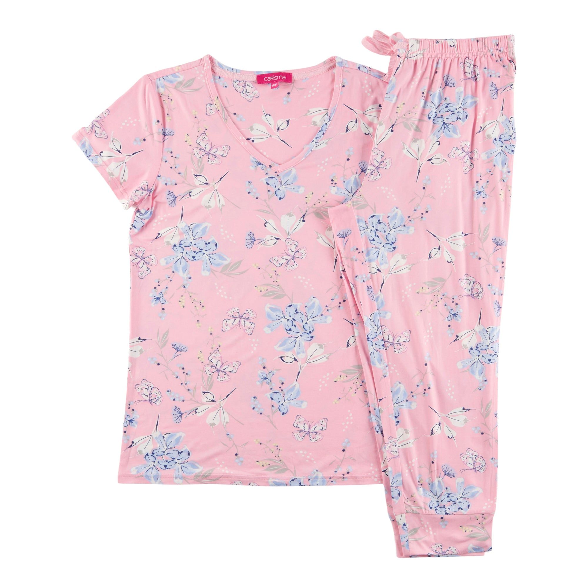 Carisma Women's Simply Dreaming Peachy PJ Capri Set, Light Purple, 2-Piece sold by Giant Tiger