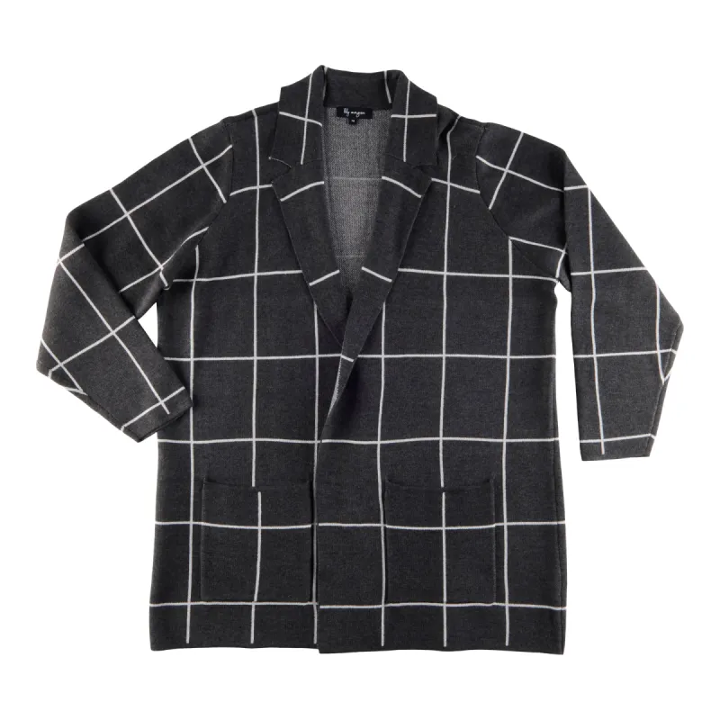 lily morgan Women's Plus City Chic Plaid Cardigan sold by Giant Tiger