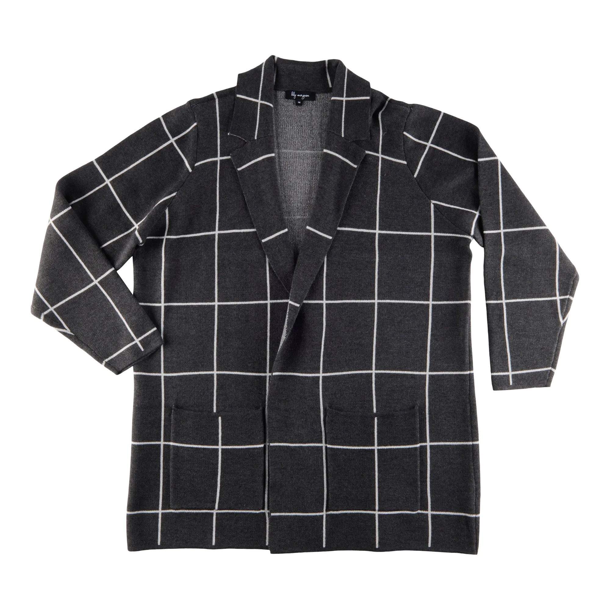 lily morgan Women's Plus City Chic Plaid Cardigan sold by Giant Tiger