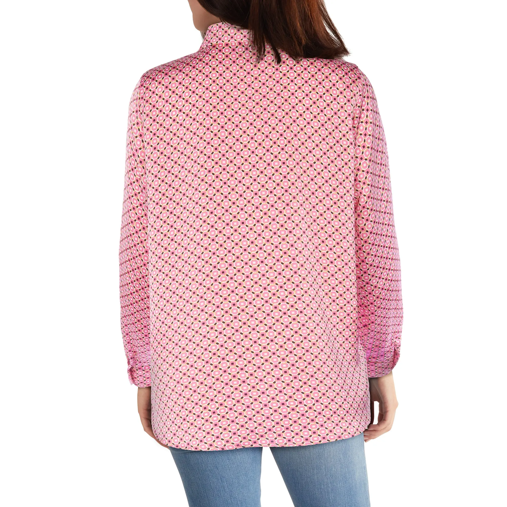 lily morgan Women's Trendsetters All-Over Print Satin Blouse sold by Giant Tiger product image thumbnail 2