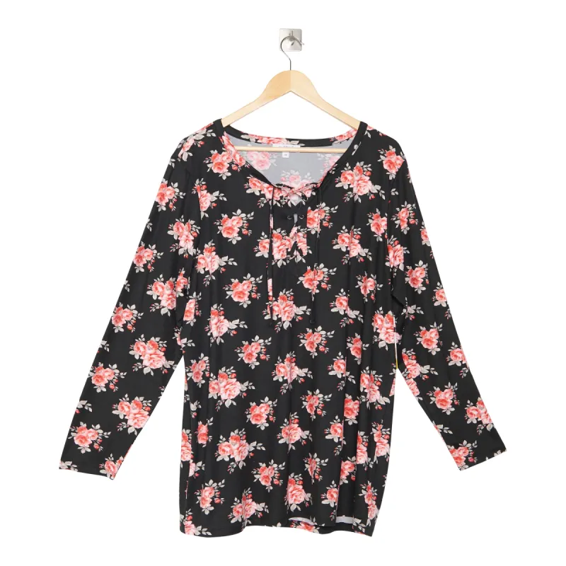 mySTYLE Women's Plus Floral Printed Lace Top sold by Giant Tiger