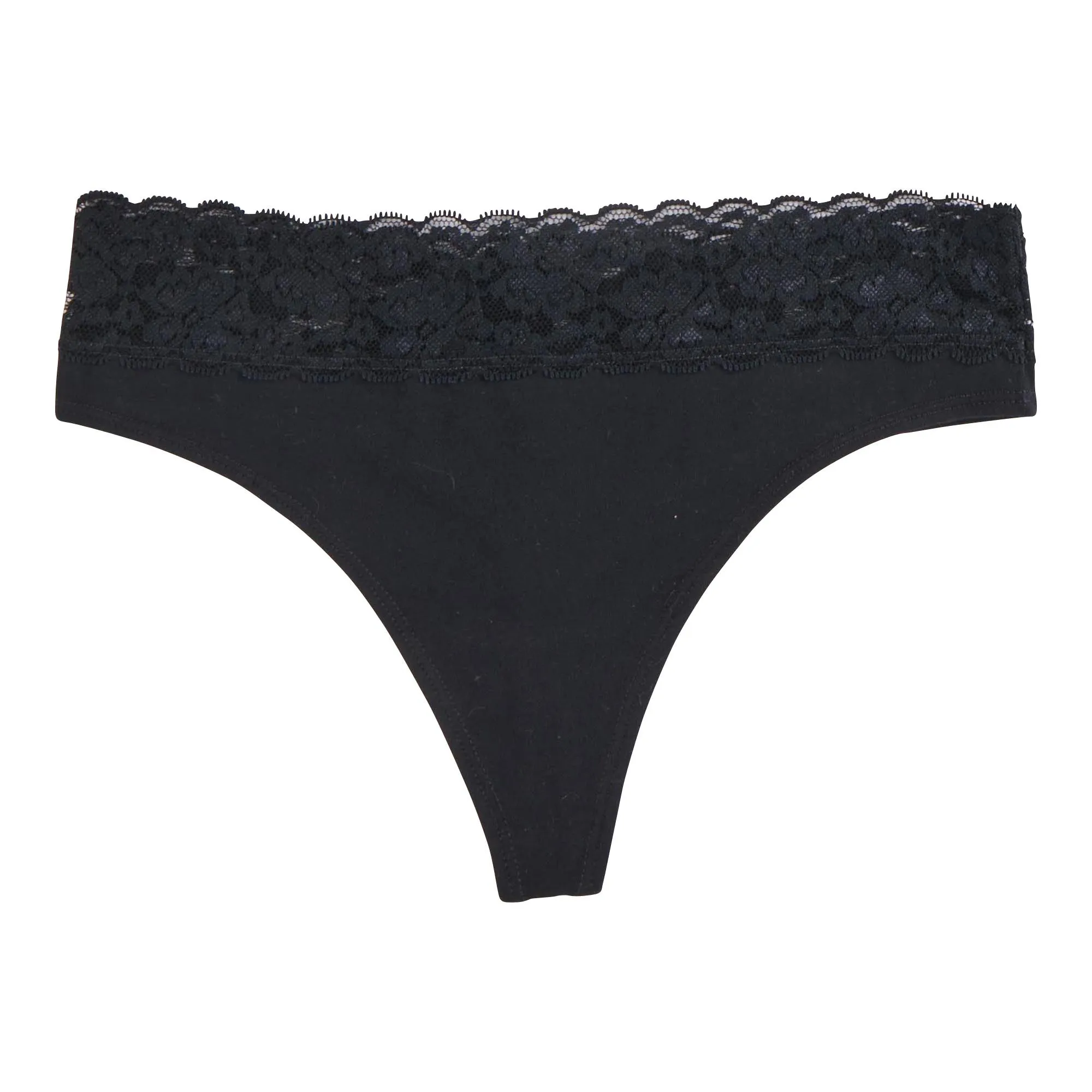 Carisma Women's Cotton Lace Thong, Black sold by Giant Tiger