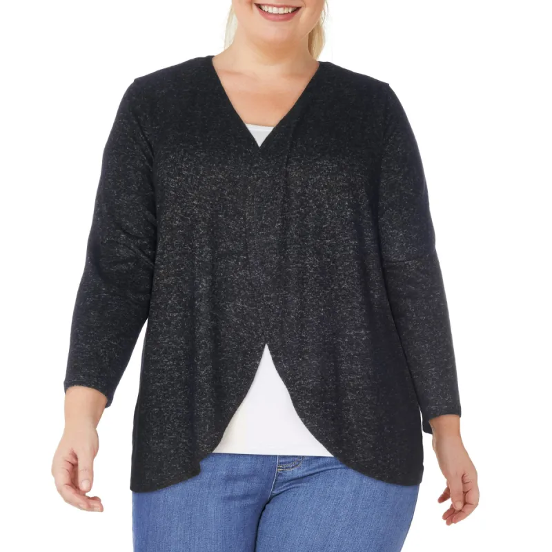 lily morgan Women's Plus Trendsetters Open Cardigan sold by Giant Tiger