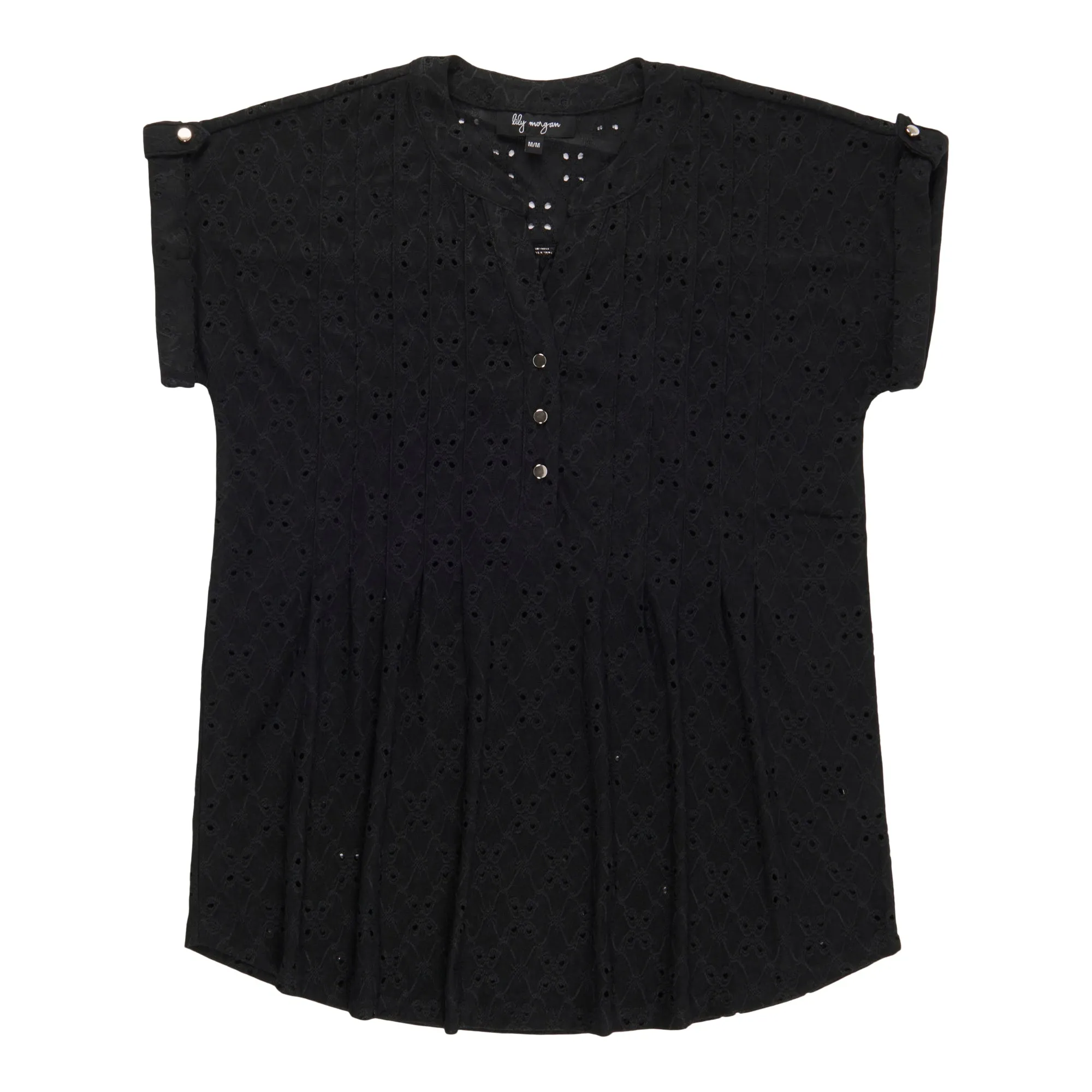 lily morgan Women's V-Neck Pintuck Eyelet Blouse sold by Giant Tiger product image thumbnail 4