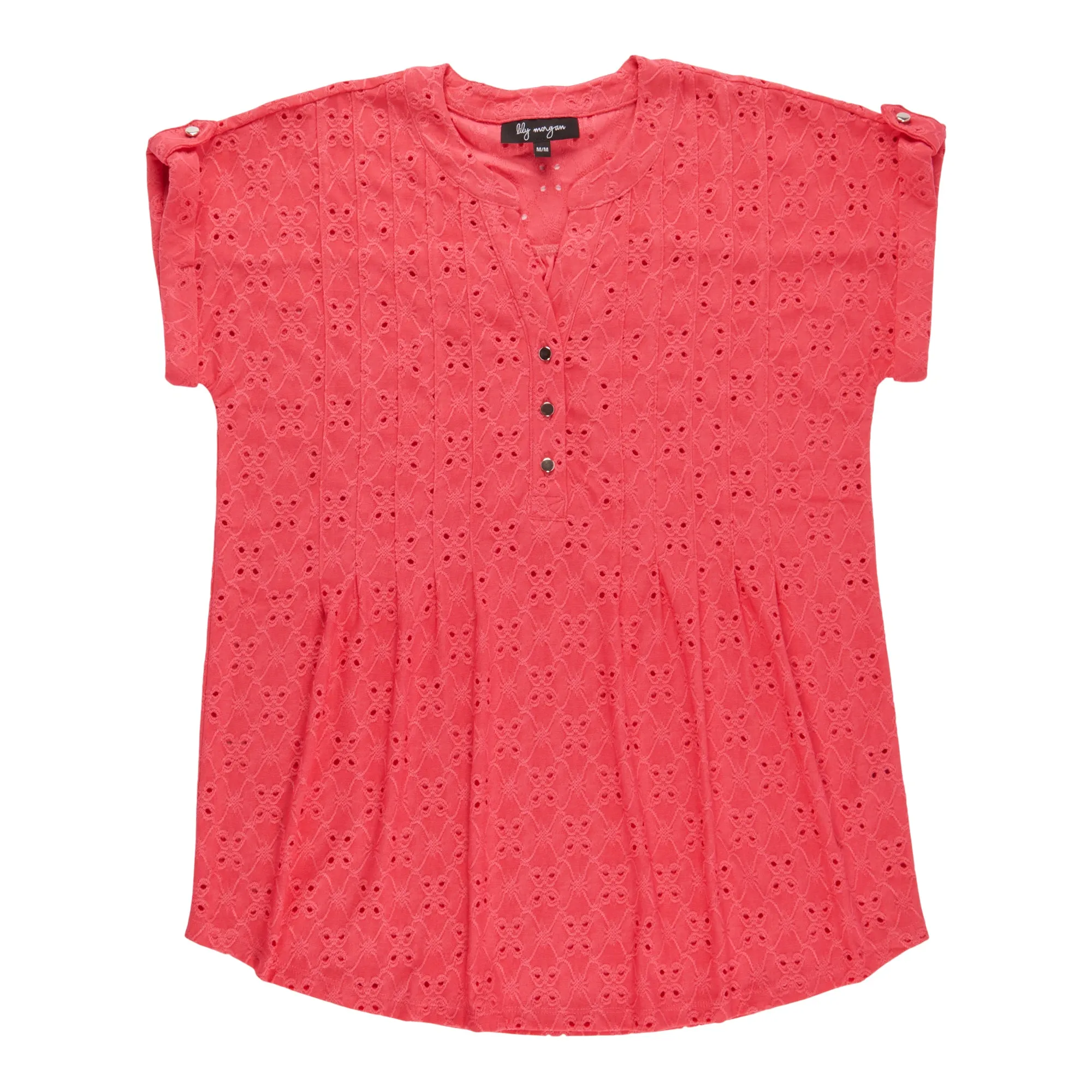 lily morgan Women's V-Neck Pintuck Eyelet Blouse sold by Giant Tiger product image thumbnail 2