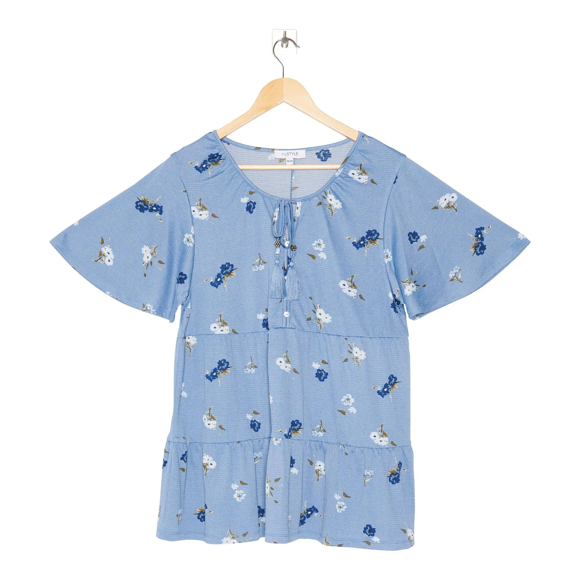 mySTYLE Women's Quest Flutter Lace-Up Top sold by Giant Tiger