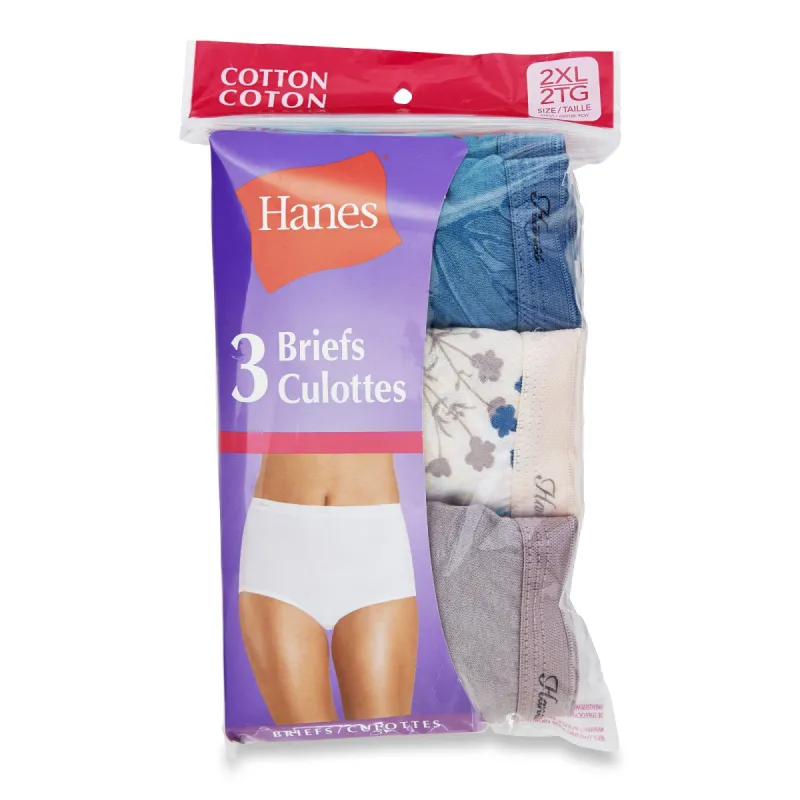 Hanes Women's Plus Cotton Briefs 3pk. sold by Giant Tiger