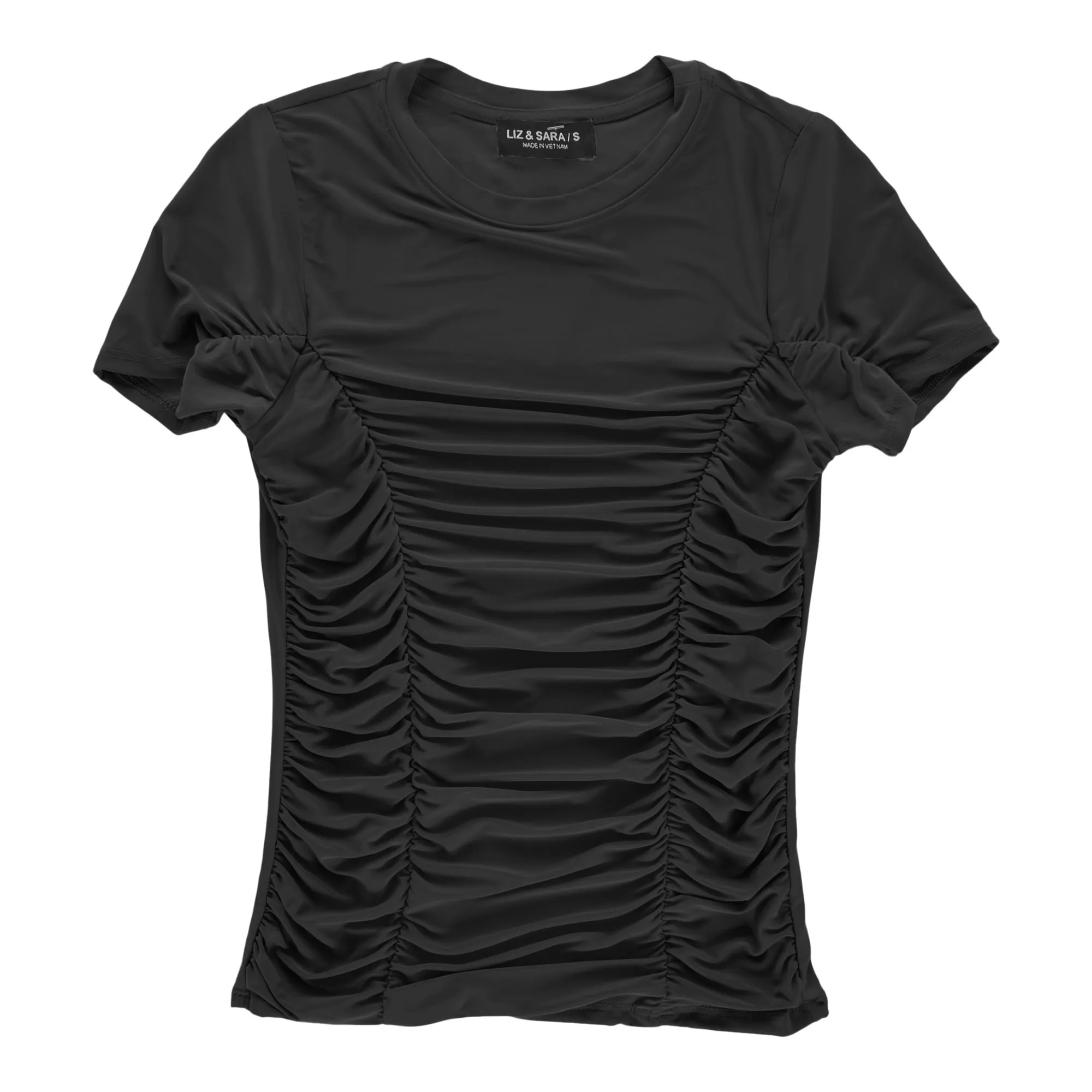 Women's Short Sleeve Ruched Crew Neck Tee sold by Giant Tiger
