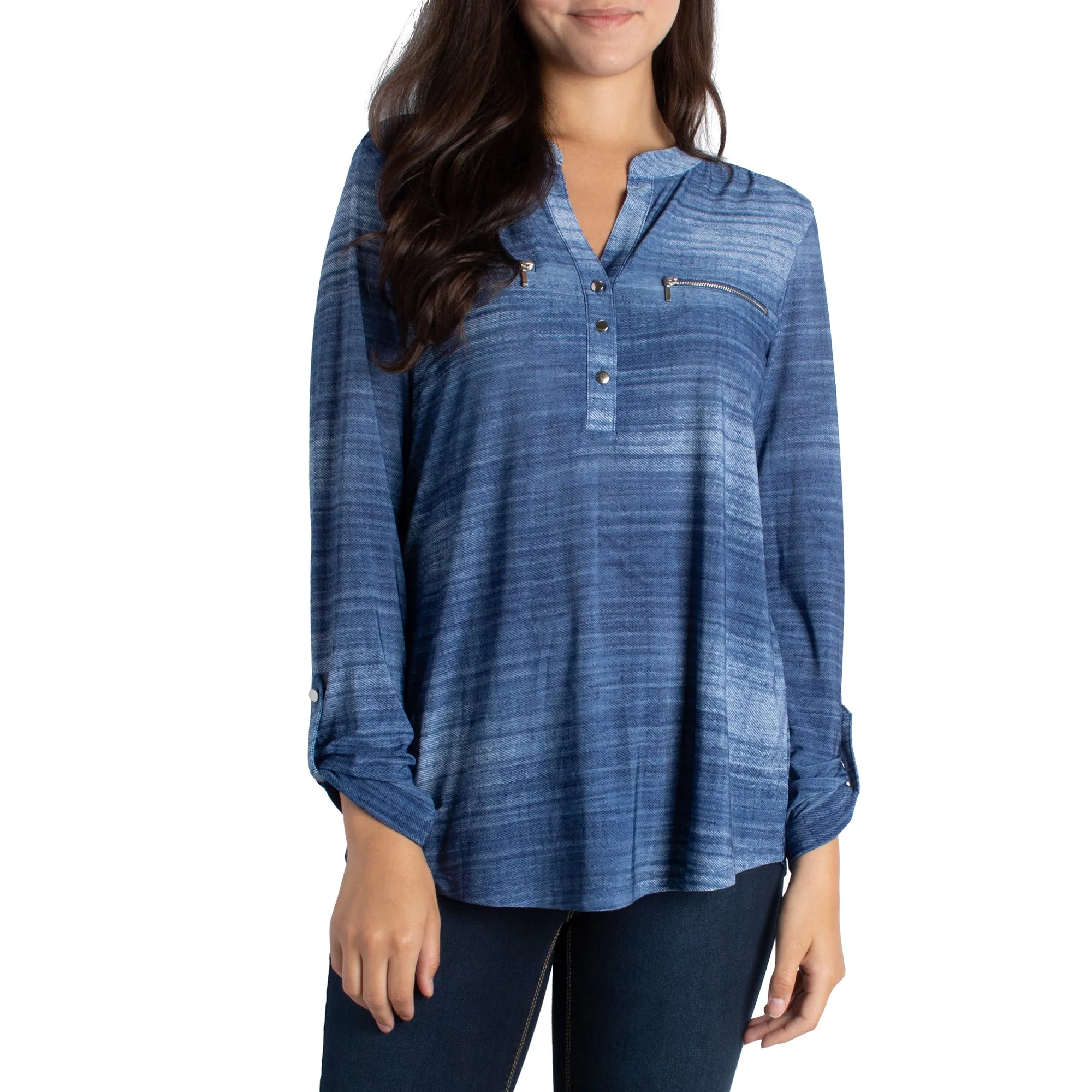 mySTYLE Denim Knit Top sold by Giant Tiger product image thumbnail 3