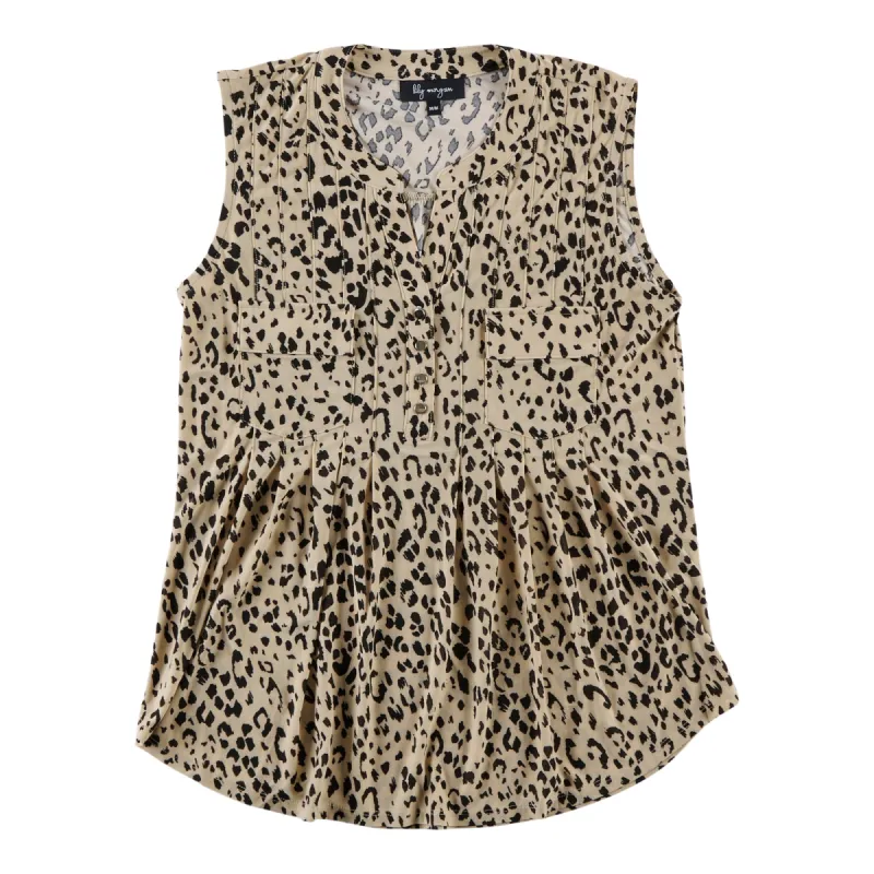 lily morgan Women's V-Neck Sleeveless Spring Flair Blouse sold by Giant Tiger