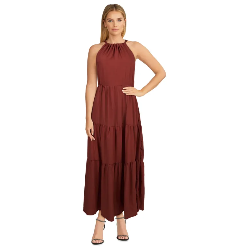 lily morgan Women's Exotic Haltered Tiered Dress sold by Giant Tiger
