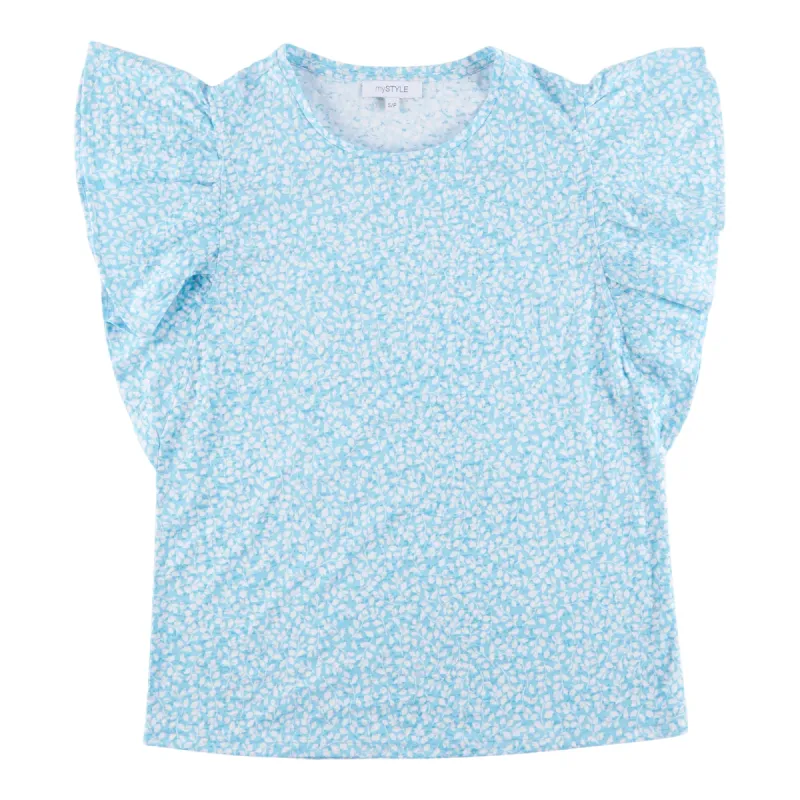 mySTYLE Women's Country Cool Printed Burnout Ruffle T-Shirt sold by Giant Tiger