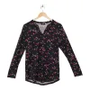 Women's Printed Long Sleeve Top with Rounded Hemline sold by Giant Tiger