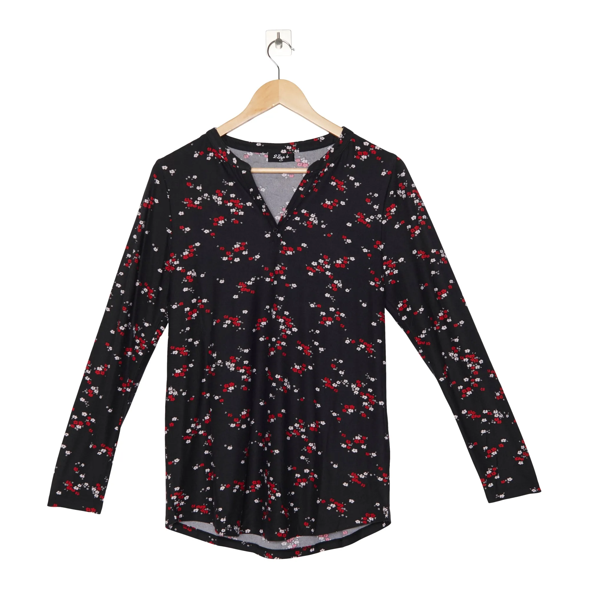 Women's Printed Long Sleeve Top with Rounded Hemline sold by Giant Tiger product image thumbnail 2