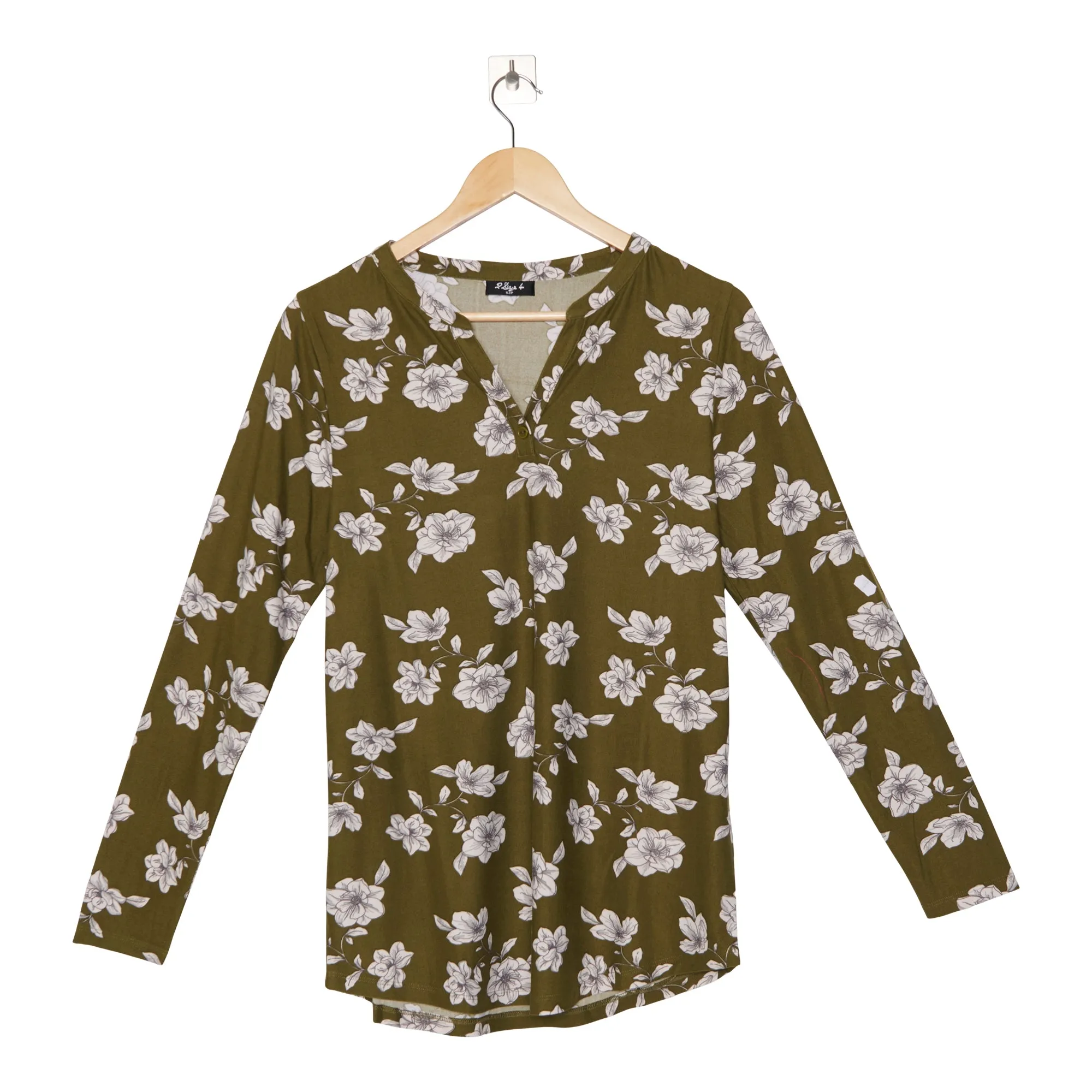 Women's Printed Long Sleeve Top with Rounded Hemline sold by Giant Tiger product image thumbnail 4
