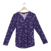 Women's Printed Long Sleeve Top with Rounded Hemline sold by Giant Tiger