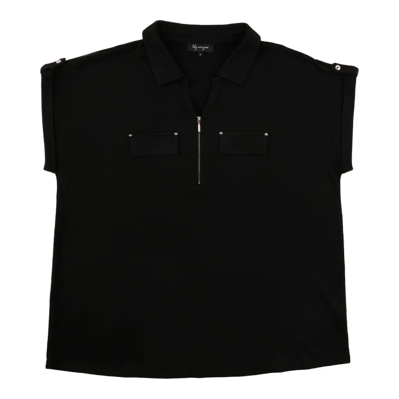 lily morgan Women's Plus Collared Blouse with Nailheads sold by Giant Tiger
