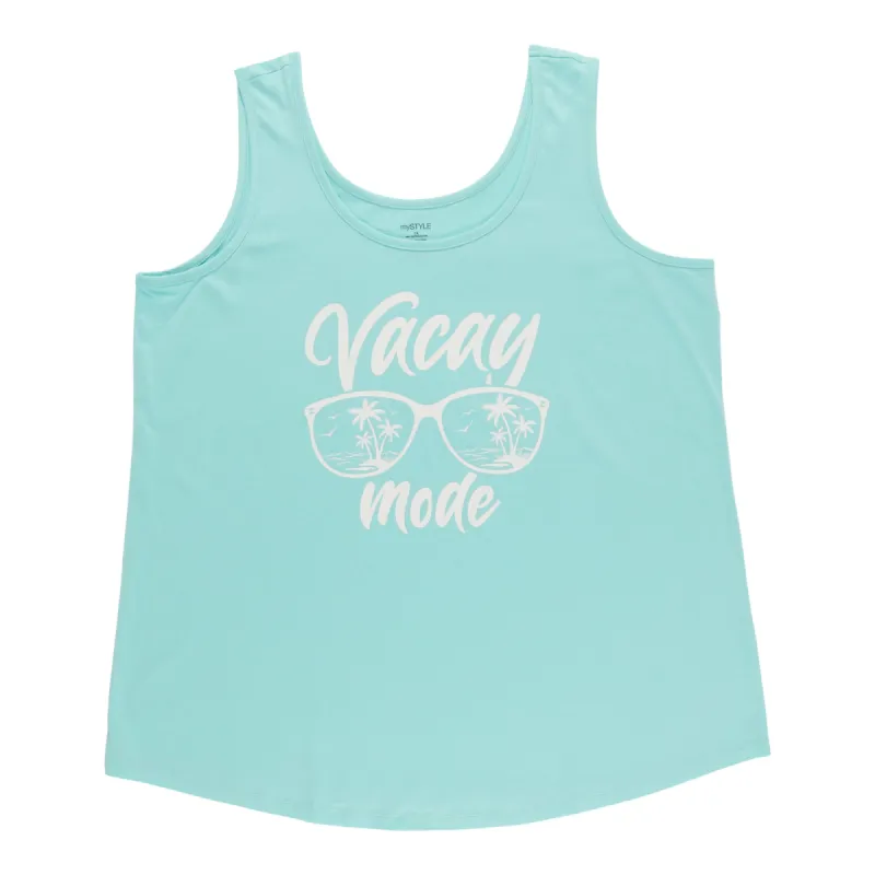 mySTYLE Women's Plus Summer Vibe Tank Top sold by Giant Tiger