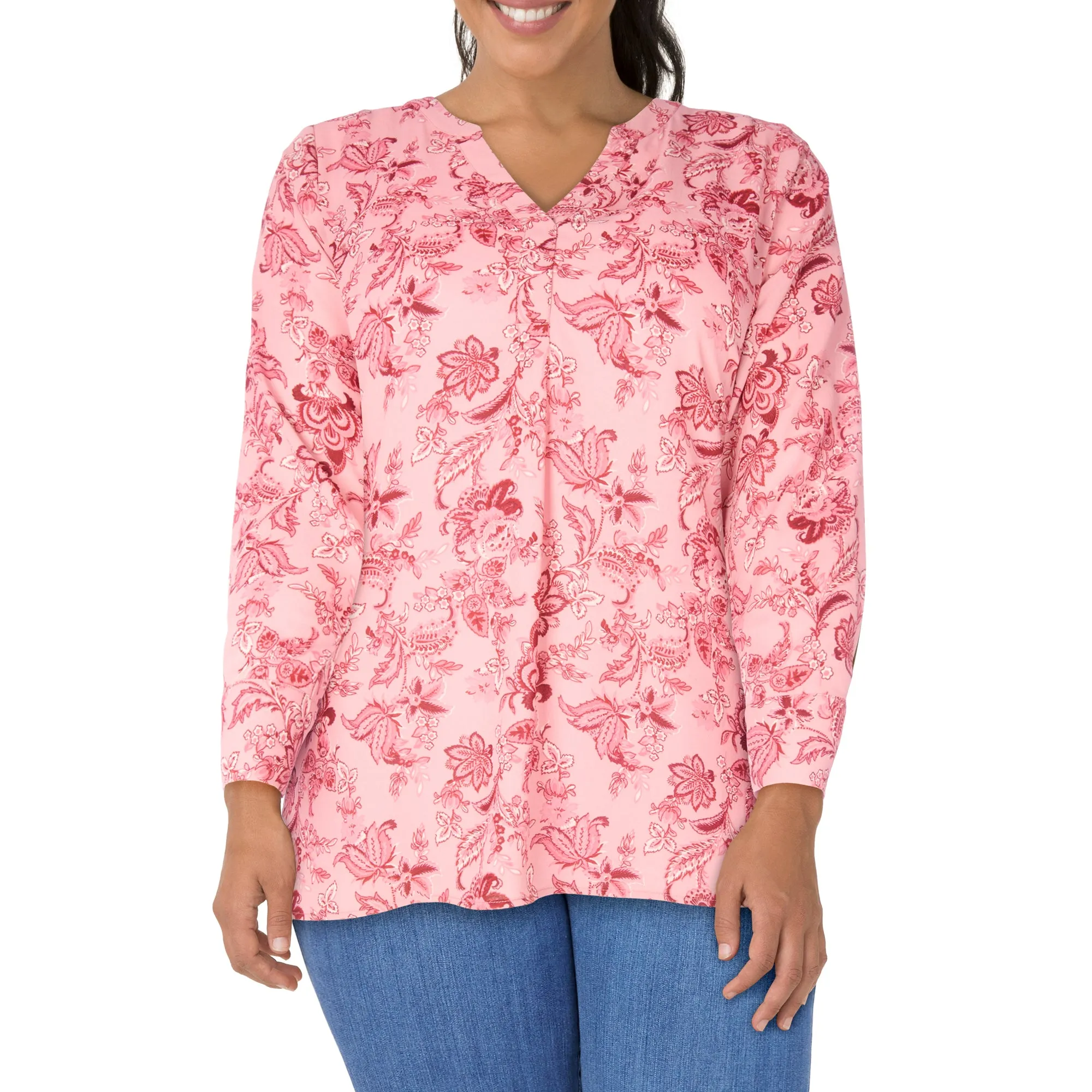 lily morgan Women's Plus Autumn Flair Printed Tunic Blouse sold by Giant Tiger product image thumbnail 3