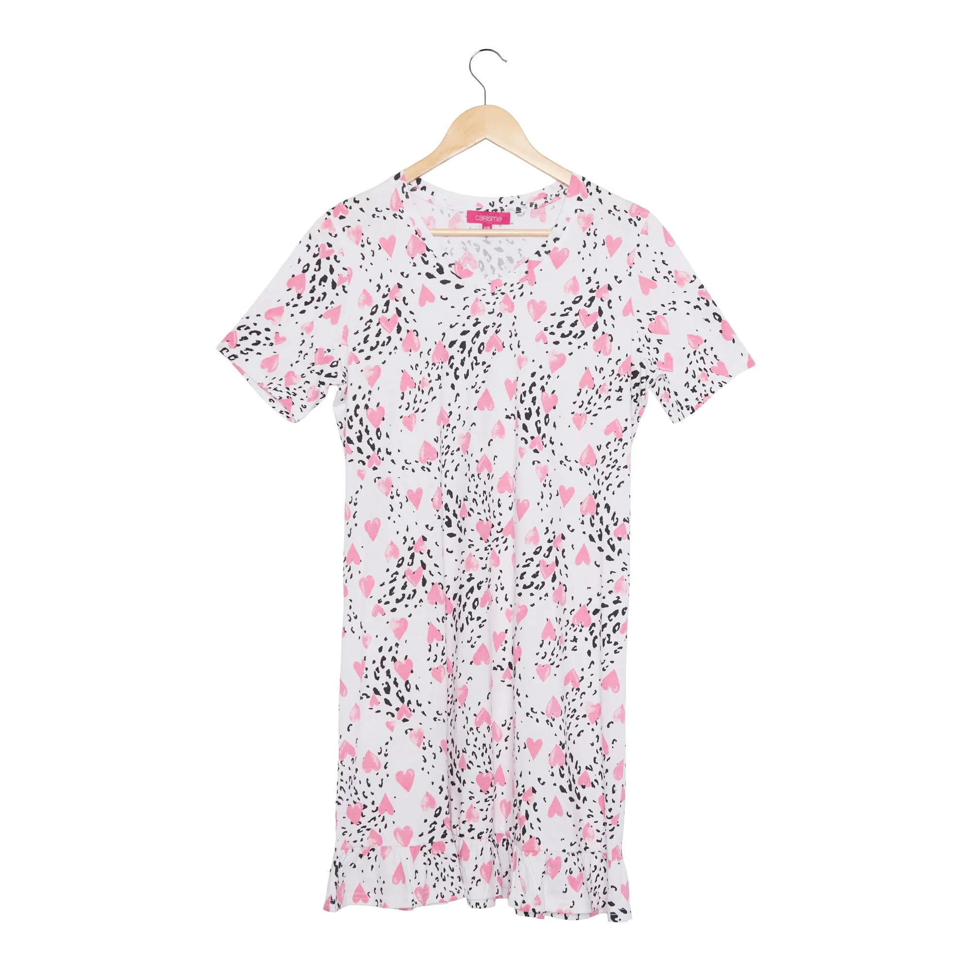 Carisma Women's Romance Printed Ruffle Sleep Shirt sold by Giant Tiger product image thumbnail 3