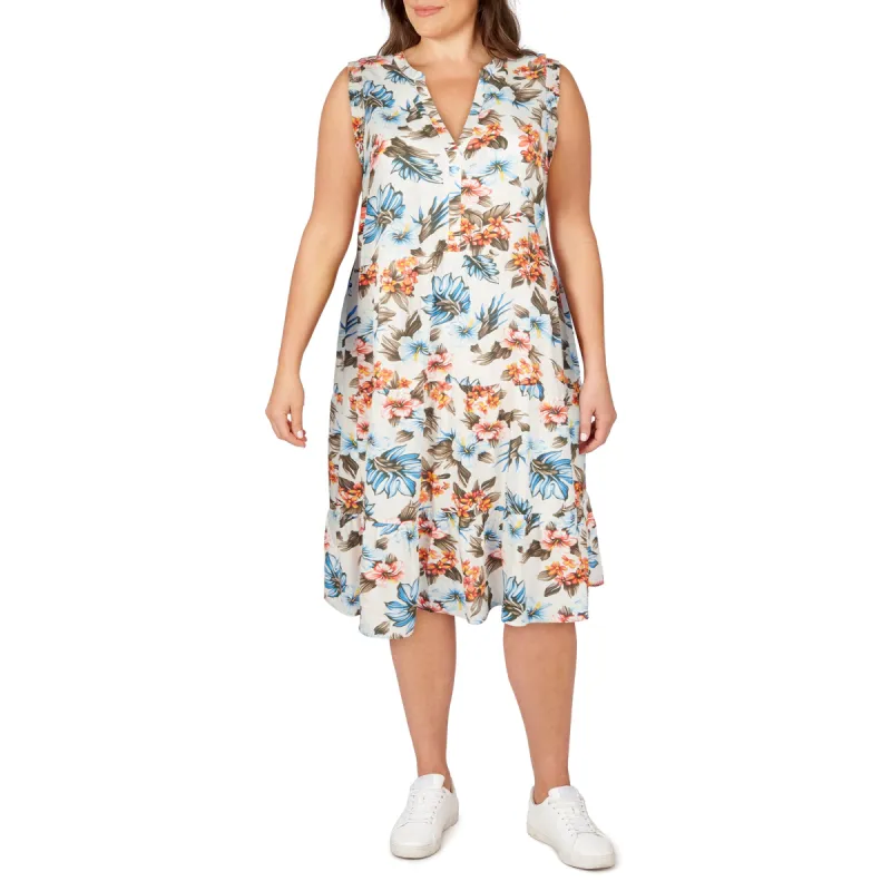 lily morgan Women's Plus Tropical Sleeveless Dress sold by Giant Tiger