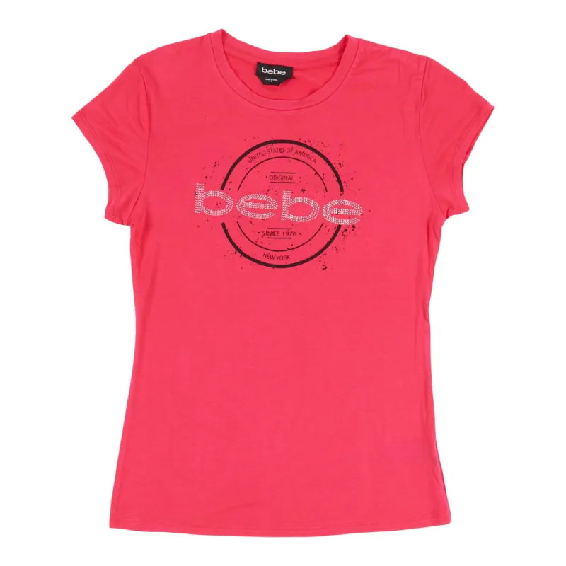Women's Bebe Logo Rhinestone T-Shirt sold by Giant Tiger